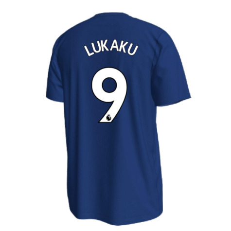 2022-2023 Chelsea Crest Tee (Blue) (LUKAKU 9)