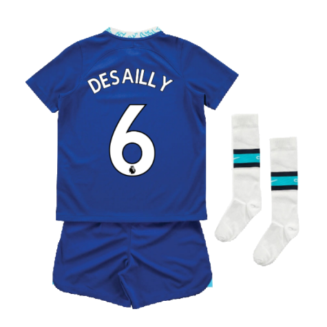 2022-2023 Chelsea Little Boys Home Mini Kit (DESAILLY 6)