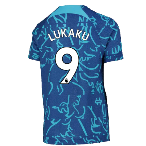 2022-2023 Chelsea Pre-Match Training Shirt (Blue) - Kids (LUKAKU 9)