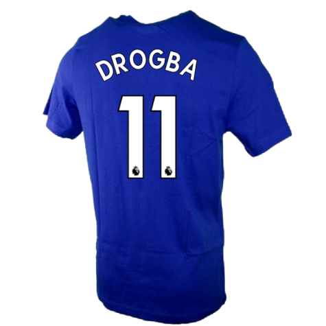 2022-2023 Chelsea Swoosh Tee (Blue) (DROGBA 11)