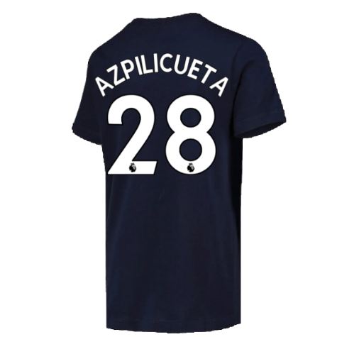 2022-2023 Chelsea Swoosh Tee (Navy) - Kids (AZPILICUETA 28)