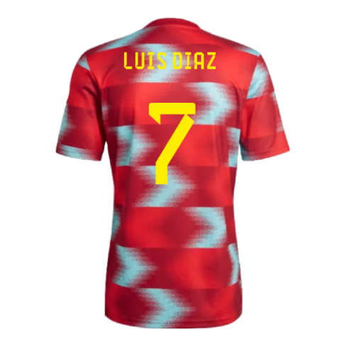 2022-2023 Colombia Pre-Match Shirt (Red) (LUIS DIAZ 7)