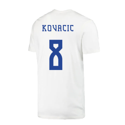 2022-2023 Croatia Swoosh T-Shirt - White (Kids) (Kovacic 8)