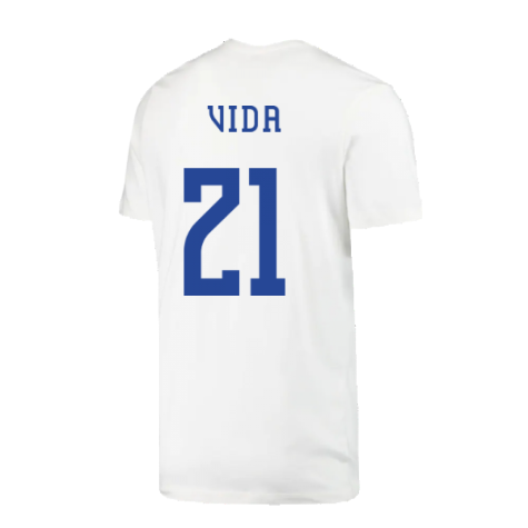 2022-2023 Croatia Swoosh T-Shirt - White (Kids) (Vida 21)