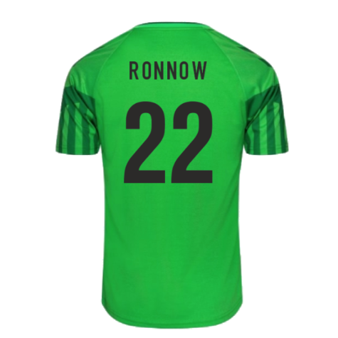 2022-2023 Denmark Home Goalkeeper Jersey (Green) (Ronnow 22)