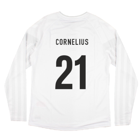 2022-2023 Denmark Long Sleeve Away Shirt (Cornelius 21)