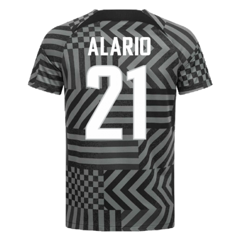 2022-2023 Eintracht Frankfurt Pre-Match Shirt (Black) (ALARIO 21)