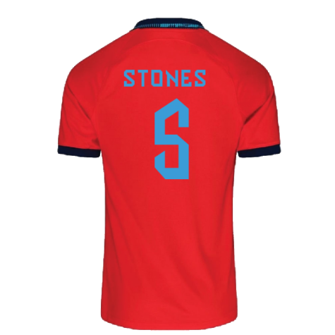 2022-2023 England Away Shirt (Kids) (Stones 5)