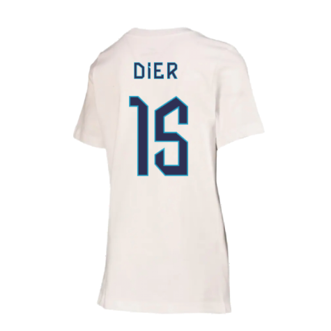 2022-2023 England Crest Tee (White) - Kids (Dier 15)