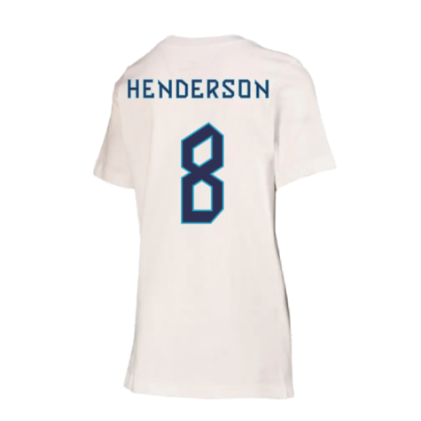 2022-2023 England Crest Tee (White) - Kids (Henderson 8)
