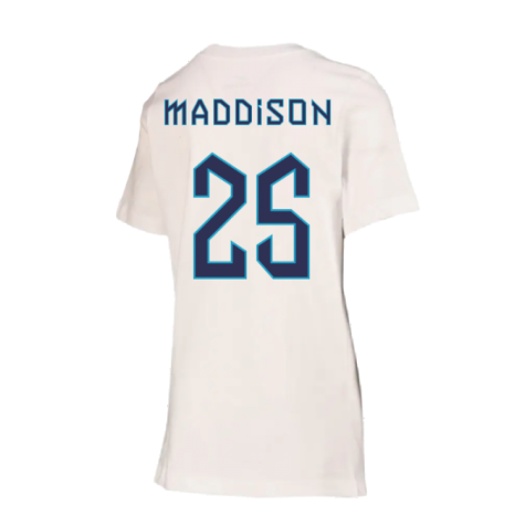 2022-2023 England Crest Tee (White) - Kids (Maddison 25)