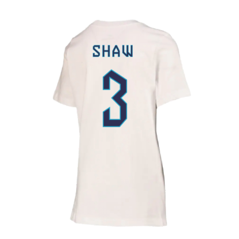 2022-2023 England Crest Tee (White) - Kids (Shaw 3)