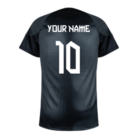 2022-2023 England Home Goalkeeper Shirt (Black) (Your Name)