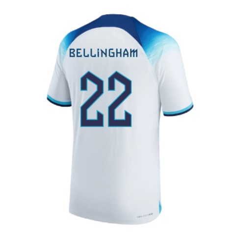 2022-2023 England Home Match Vapor Shirt (Bellingham 22)