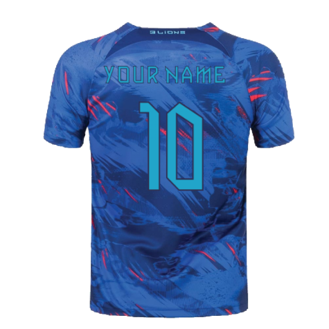 2022-2023 England Pre-Match Training Shirt (Blue) (Your Name)