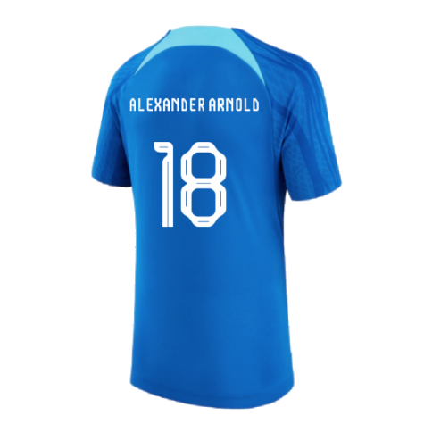 2022-2023 England Strike Training Shirt (Blue) - Kids (Alexander Arnold 18)