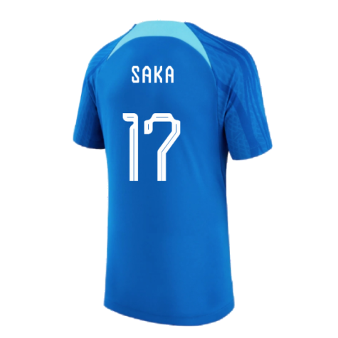 2022-2023 England Strike Training Shirt (Blue) - Kids (Saka 17)