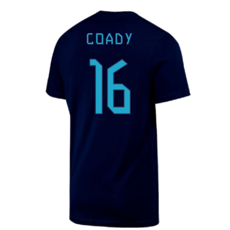 2022-2023 England Three Lions Swoosh Tee (Navy) (Coady 16)