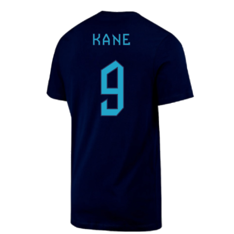 2022-2023 England Three Lions Swoosh Tee (Navy) (Kane 9)