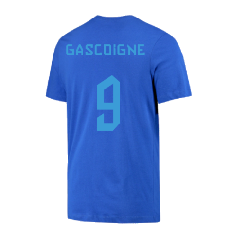 2022-2023 England Three Lions Tee (Blue) (Gascoigne 9)