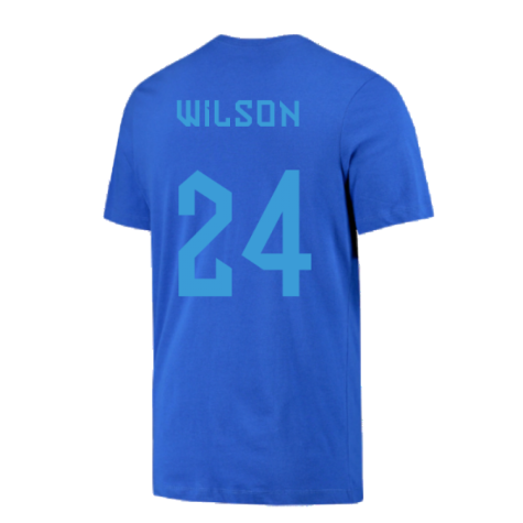 2022-2023 England Three Lions Tee (Blue) (Wilson 24)