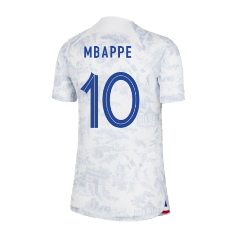 2022-2023 France Away Shirt (Ladies) (Mbappe 10)