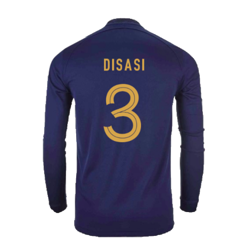 2022-2023 France Home Long Sleeve Shirt (Disasi 3)