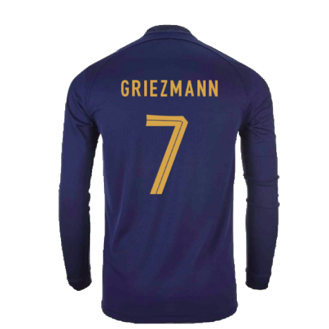 2022-2023 France Home Long Sleeve Shirt (Griezmann 7)