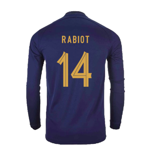 2022-2023 France Home Long Sleeve Shirt (Rabiot 14)