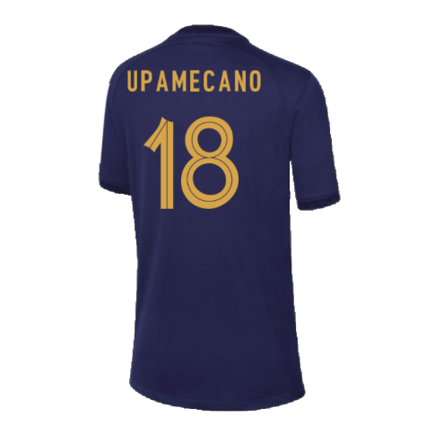 2022-2023 France Home Shirt - Kids (Upamecano 18)