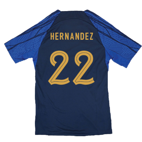 2022-2023 France Strike Dri-Fit Training Shirt (Navy) (Hernandez 22)