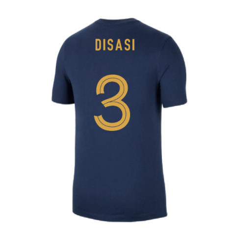 2022-2023 France Swoosh Tee (Navy) (Disasi 3)