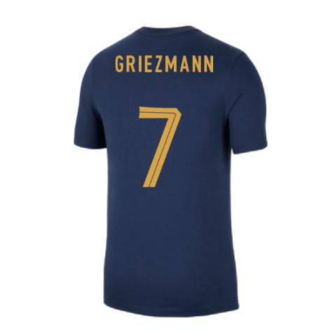 2022-2023 France Swoosh Tee (Navy) (Griezmann 7)