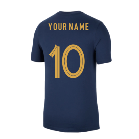 2022-2023 France Swoosh Tee (Navy) (Your Name)