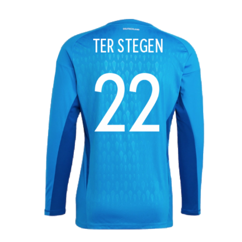 2022-2023 Germany Home Goalkeeper Shirt (Blue) (Ter Stegen 22)