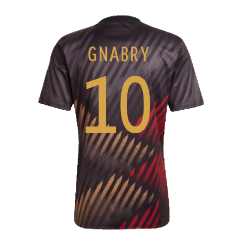 2022-2023 Germany Pre-Match Shirt (Black) (GNABRY 10)