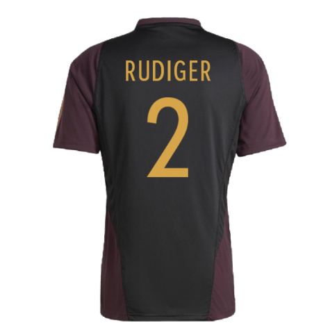 2022-2023 Germany Training Jersey (Shadow Maroon) (RUDIGER 2)