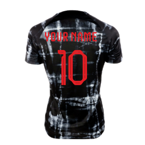 2022-2023 Holland Pre-Match Shirt (Black) - Kids (Your Name)