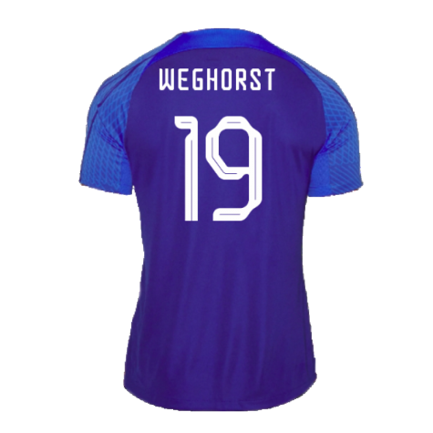 2022-2023 Holland Strike Training Shirt (Blue) (Weghorst 19)