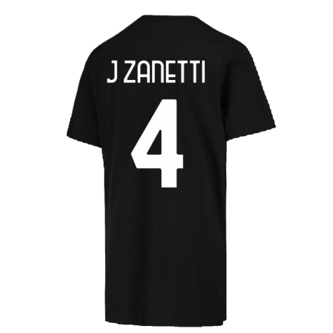 2022-2023 Inter Milan Crest Tee (Black) (J ZANETTI 4)