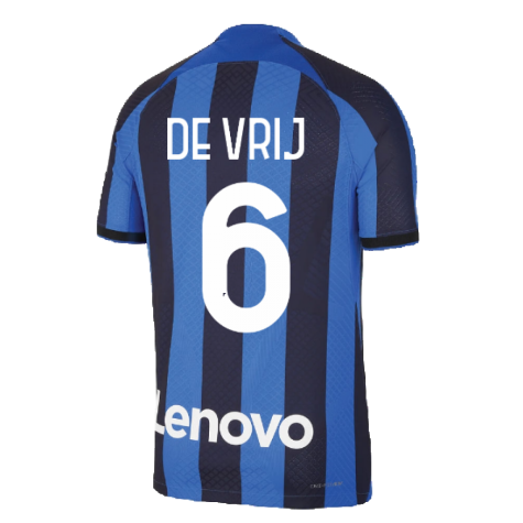 2022-2023 Inter Milan Home Jersey (DE VRIJ 6)