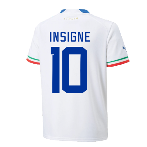 2022-2023 Italy Away Shirt (Kids) (INSIGNE 10)