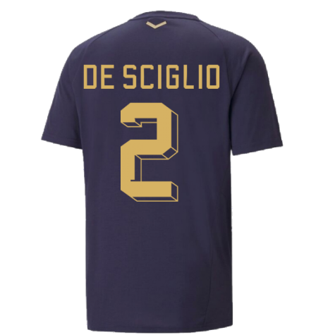 2022-2023 Italy Coach Casuals Tee (Peacot) (DE SCIGLIO 2)