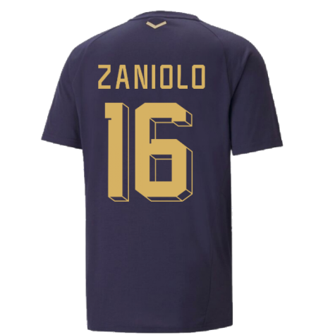 2022-2023 Italy Coach Casuals Tee (Peacot) (ZANIOLO 16)