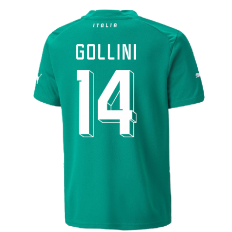 2022-2023 Italy Goalkeeper Shirt (Green) - Kids (GOLLINI 14)