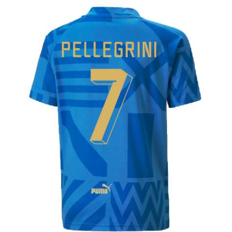 2022-2023 Italy Home Pre-Match Jersey (Blue) - Kids (PELLEGRINI 7)