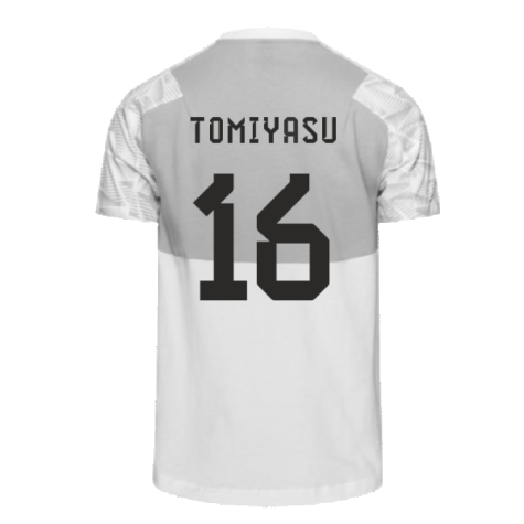 2022-2023 Japan Game Day Travel Tee (White) (Tomiyasu 16)