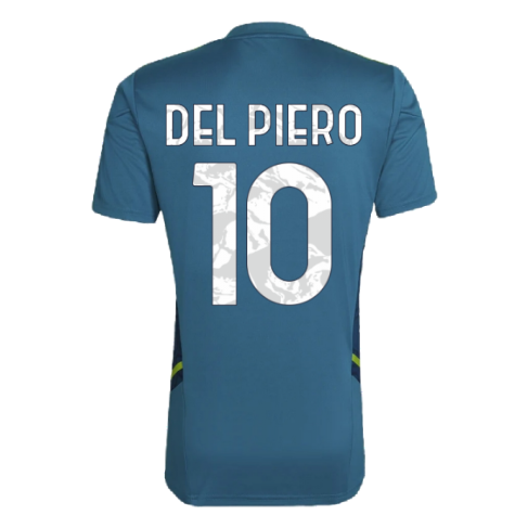 2022-2023 Juventus Training Shirt (Active Teal) (DEL PIERO 10)