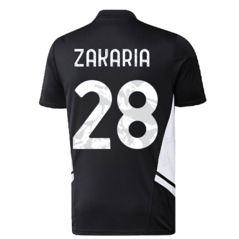 2022-2023 Juventus Training Shirt (Black) (ZAKARIA 28)