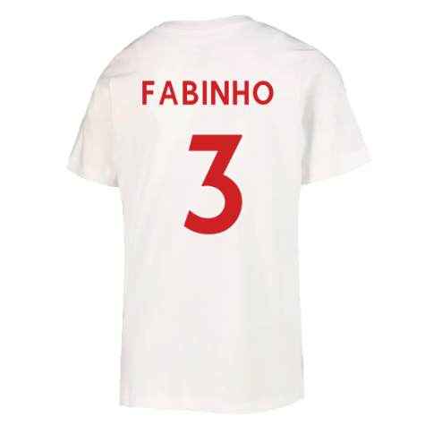 2022-2023 Liverpool Crest Tee (White) (FABINHO 3)